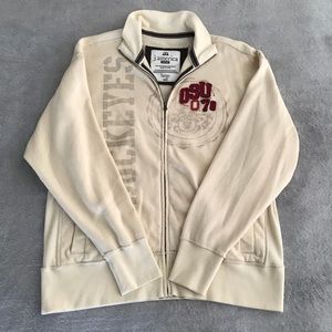 Ohio State University Off-White Zip-Up Jacket